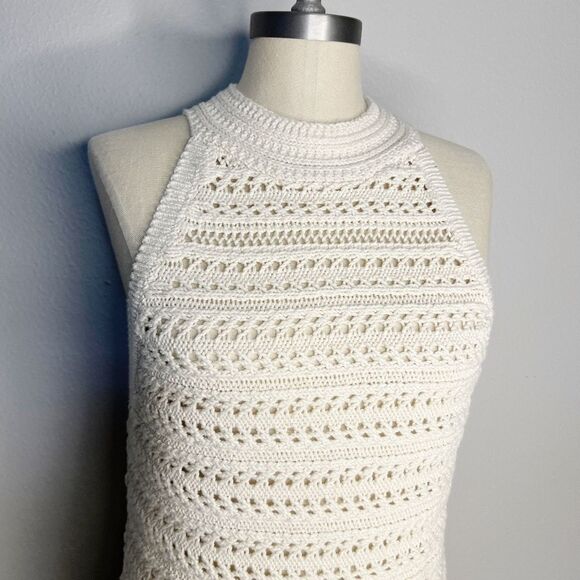 Banana Republic TAMRA COTTON SWEATER TANK Size Large Cream - Picture 3 of 9